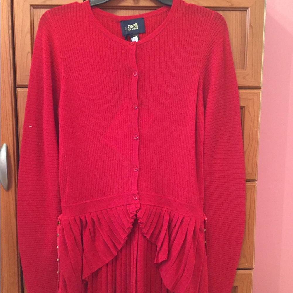 Roberto cavalli peplum sweater size us 10